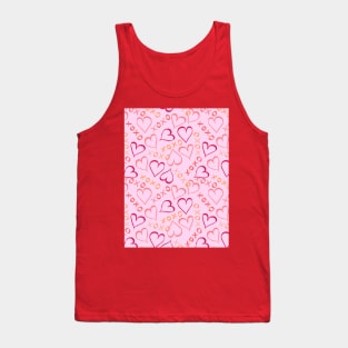 Love Hearts, XOXO - Pink Tank Top